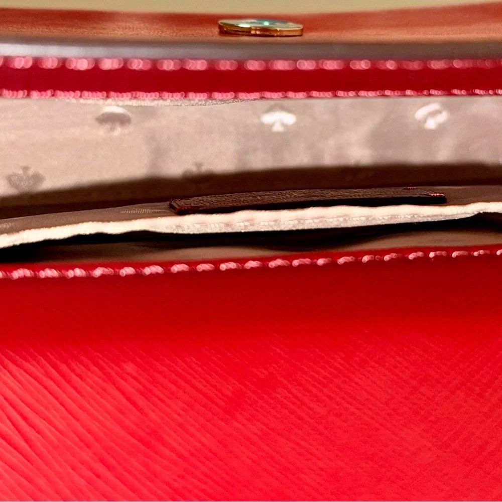 Kate Spade Red Carson Convertible Crossbody Bag & Matching Card Holder - Picture 9 of 9